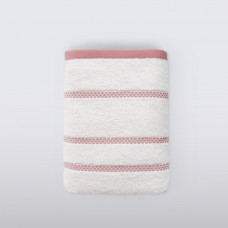 Рушник Irya Cozmo pembe 90х150 см (білий-рожевий)